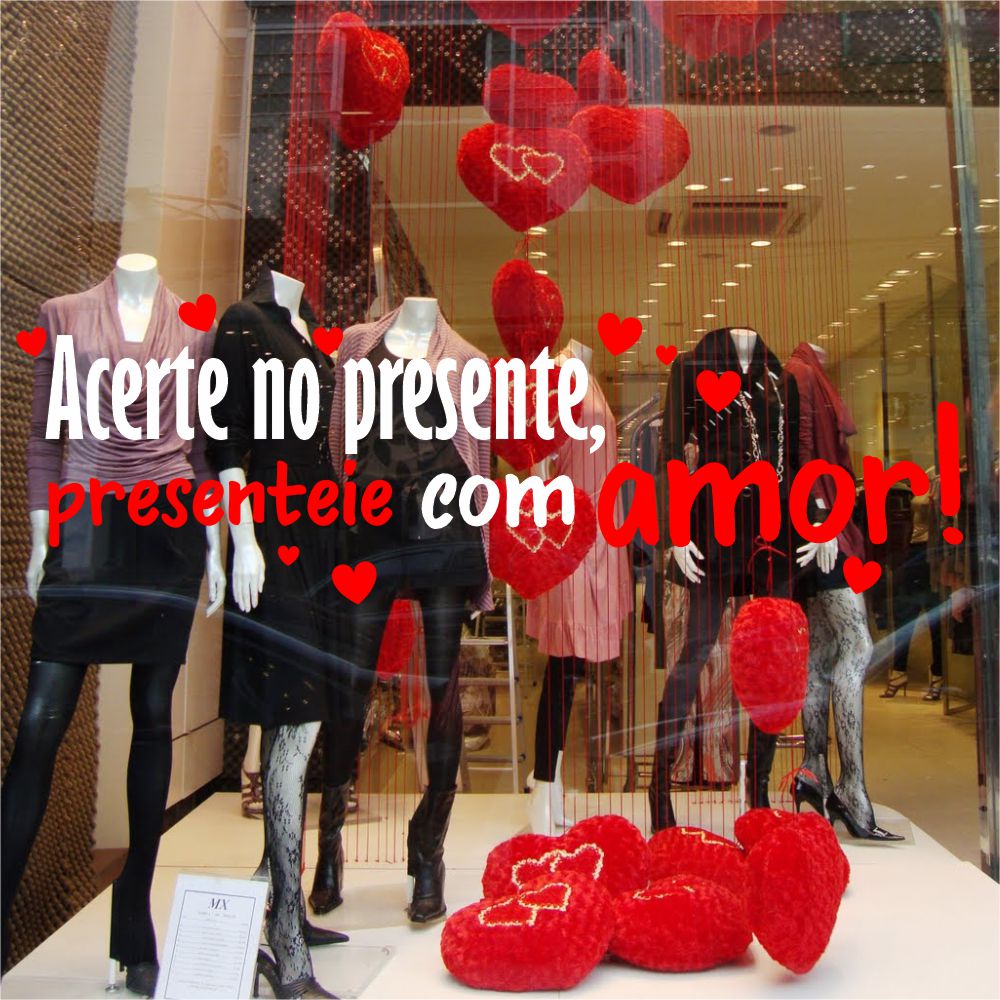 ideias vitrine presente namorados