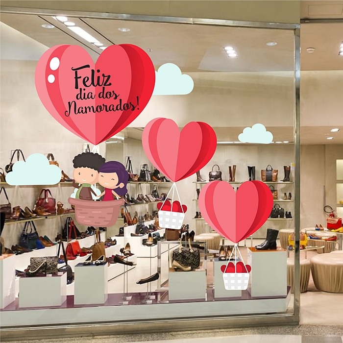 adesivos para vitrine de namorados