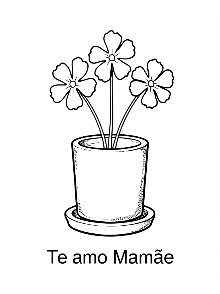 Buquê de rosas e margaridas em contorno preto, pronto para colorir.
