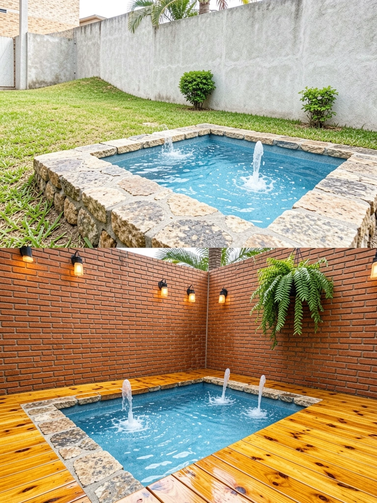 Plunge pool com jatos d