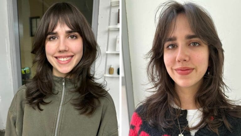 franja para rosto quadrado
